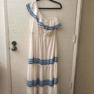 one shoulder maxi dress